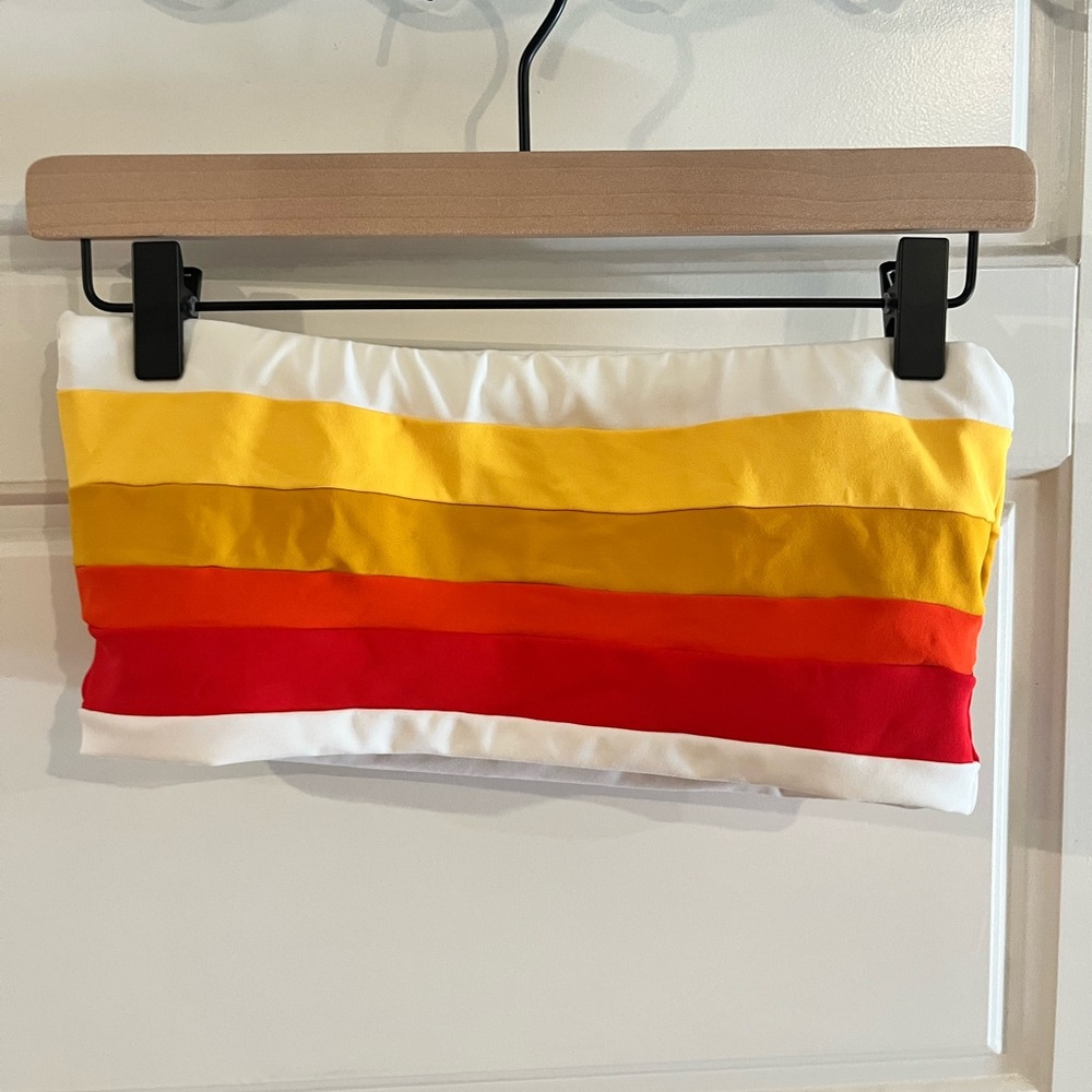 Robin Piccone White Bandeau Top